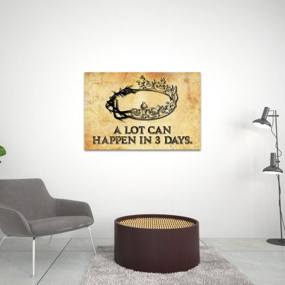 Jesus Wreath A Lot Can Happen In 3 Days Christian Canvas Wall Art