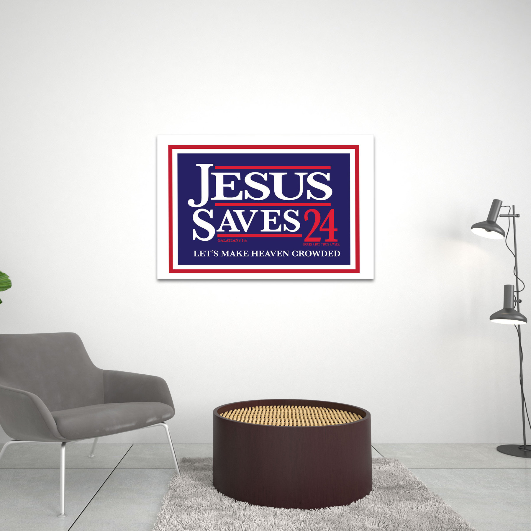 Jesus Saves 24 Christian Canvas Wall Art
