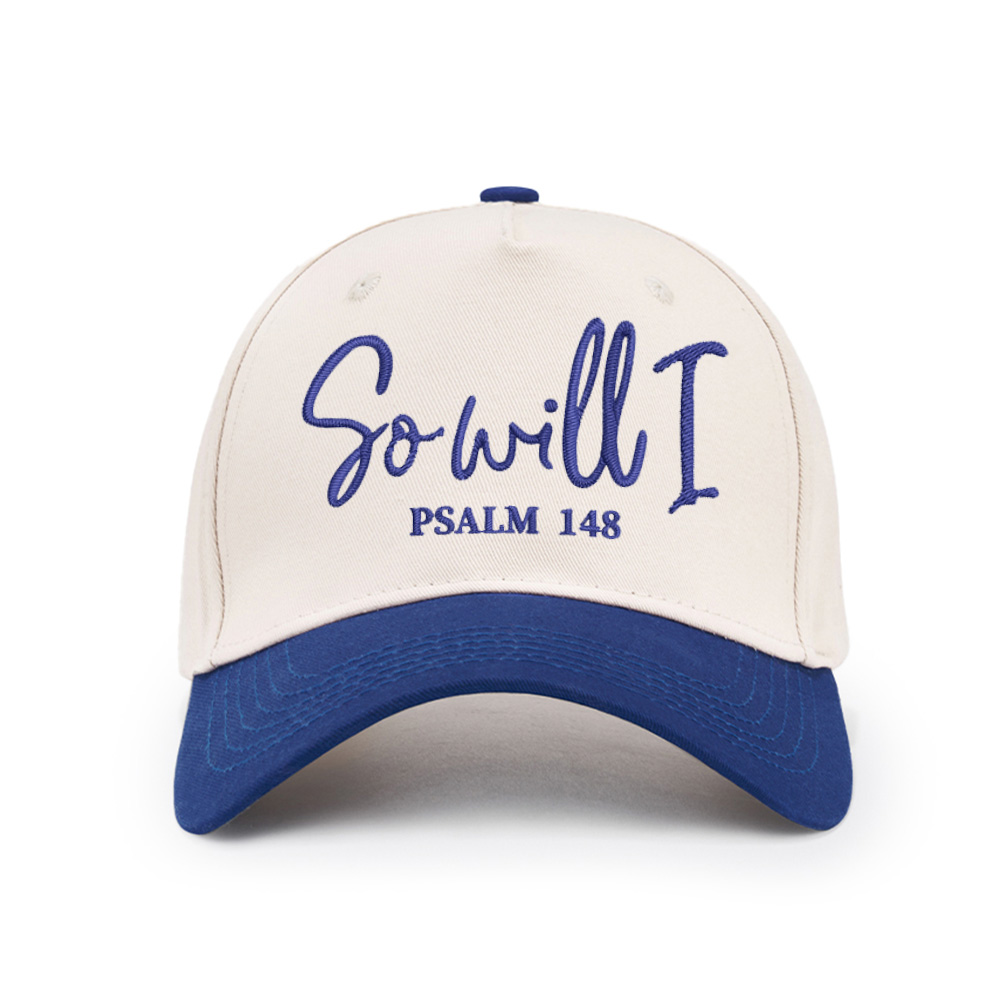 So Will I Christian Color Block Hat