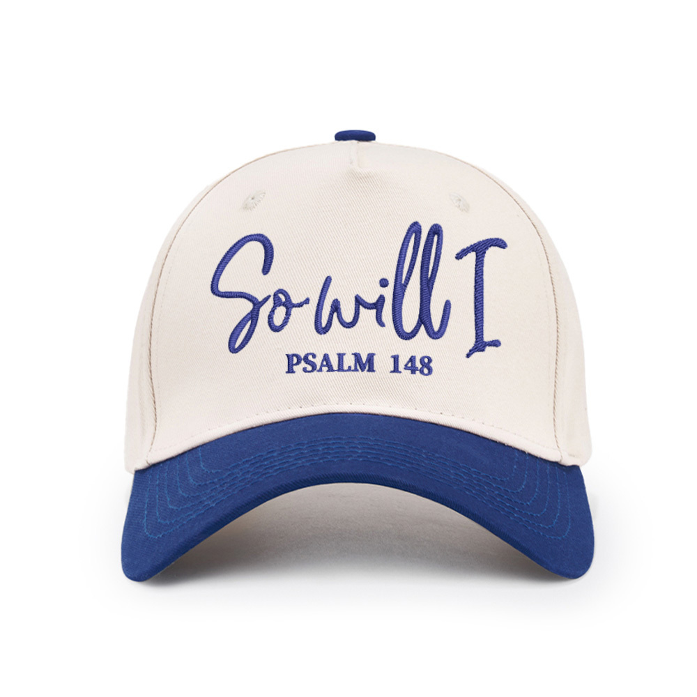 So Will I Christian Color Block Hat