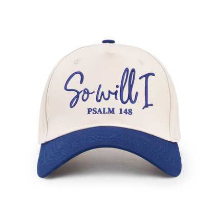 So Will I Christian Color Block Hat