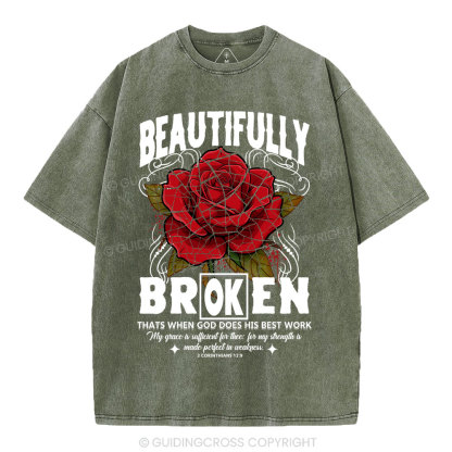 Beautifully Broken Christian Washed T-Shirt