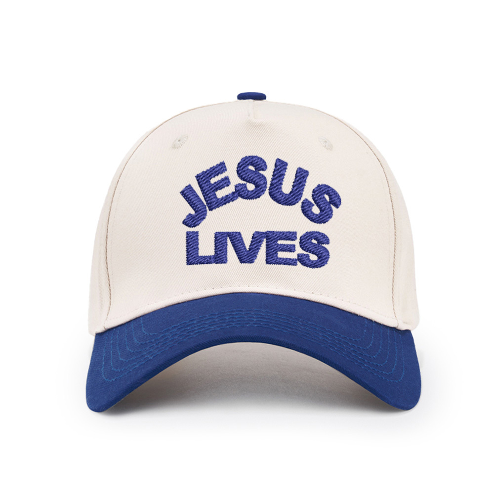Jesus Lives Christian Color Block Hat