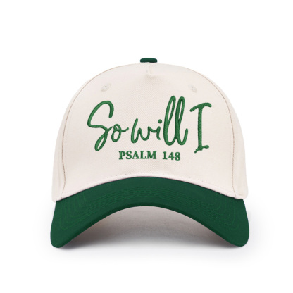 So Will I Christian Color Block Hat