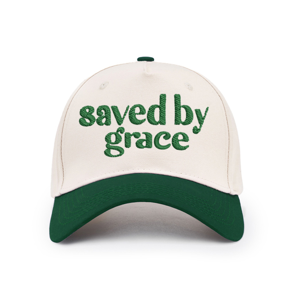 Saved By Grace Christian Color Block Hat