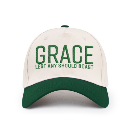 Grace Lest Any Should Boast Christian Color Block Hat