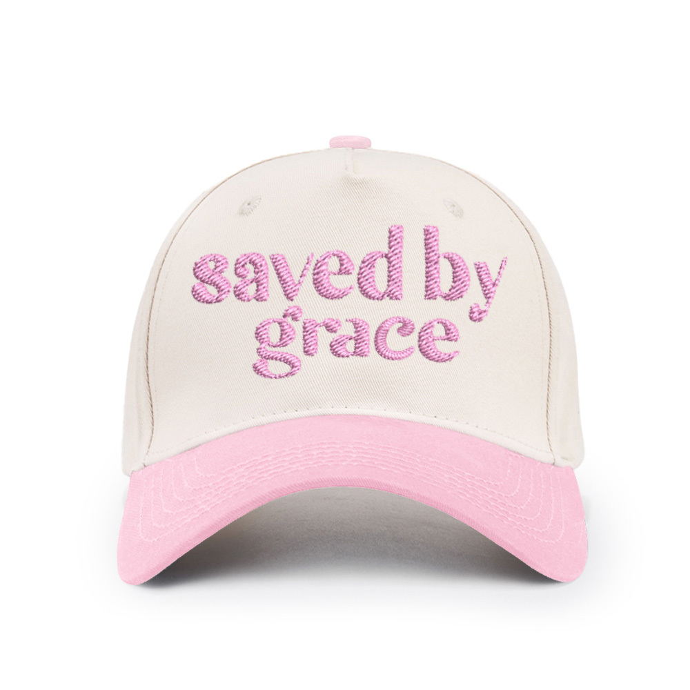 Saved By Grace Christian Color Block Hat