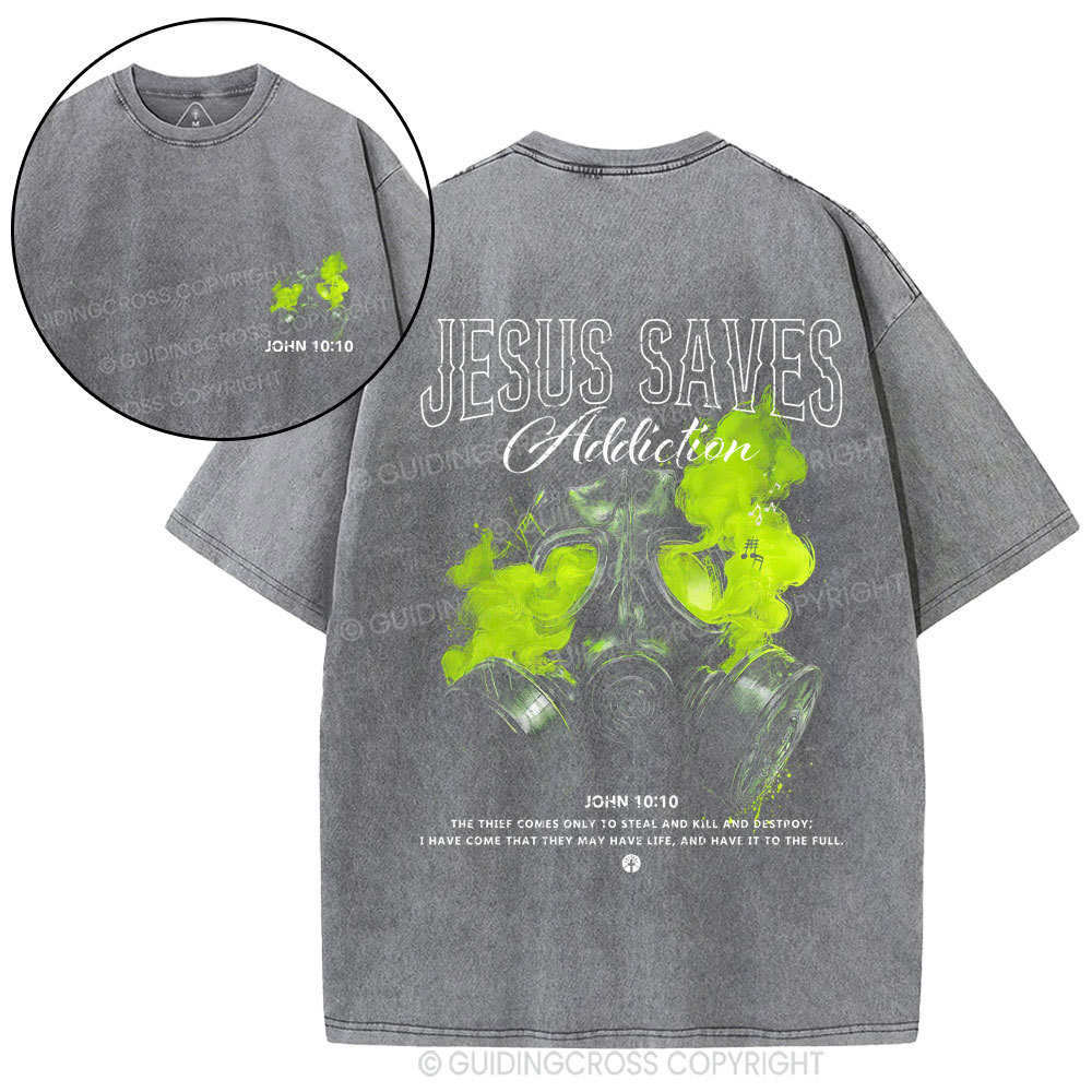 Jesus Saves Christian Washed T-Shirt