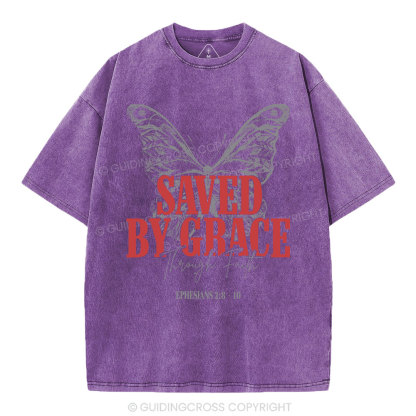 Saved By Grace Christian Washed T-Shirt