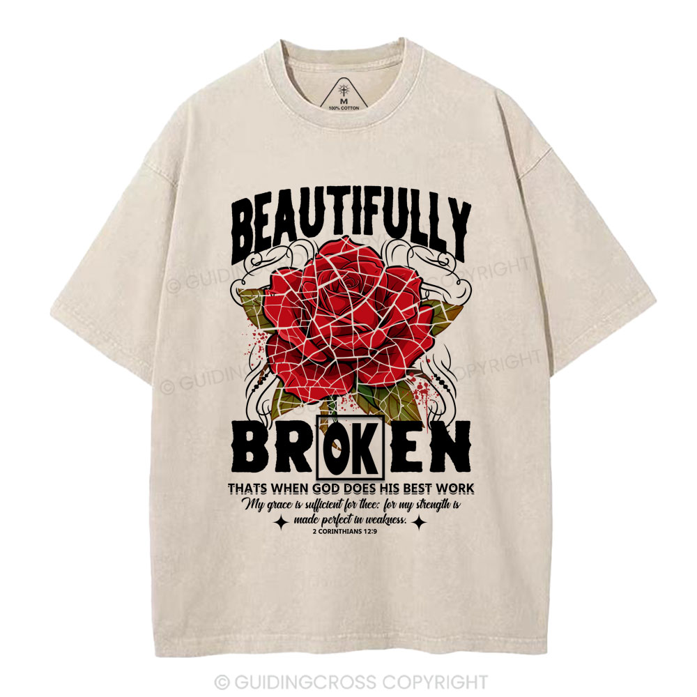 Beautifully Broken Christian Washed T-Shirt