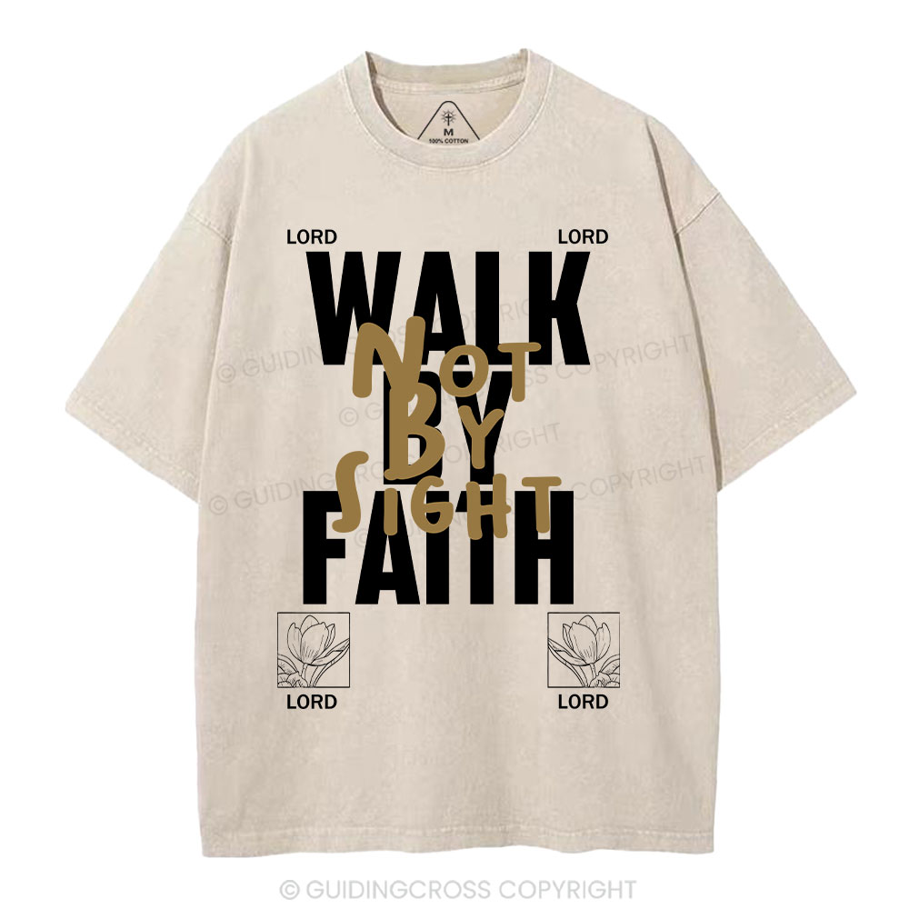 Walk By Faith Christian Washed T-Shirt