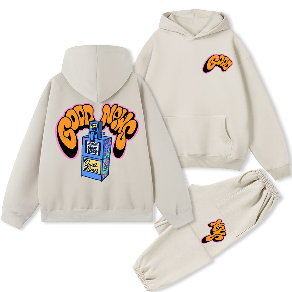 Good New Christian Christmas Fleece Hoodie Set