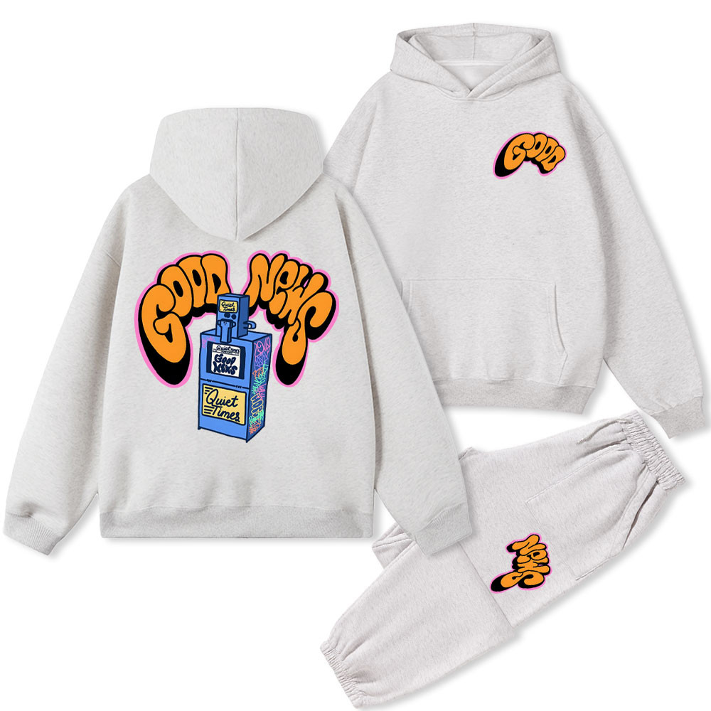 Good New Christian Christmas Fleece Hoodie Set