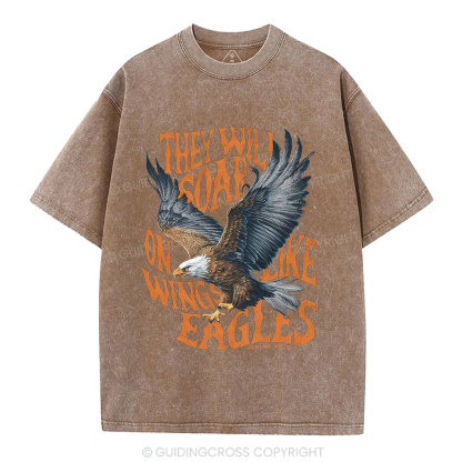 They Will Soar On Wings Christian Washed T-Shirt