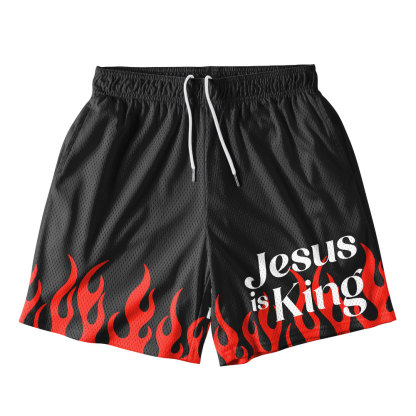 Jesus Is King Christian Mesh Shorts