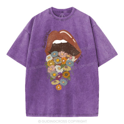 Speak With Grace Christian Washed T-Shirt