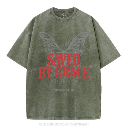 Saved By Grace Christian Washed T-Shirt