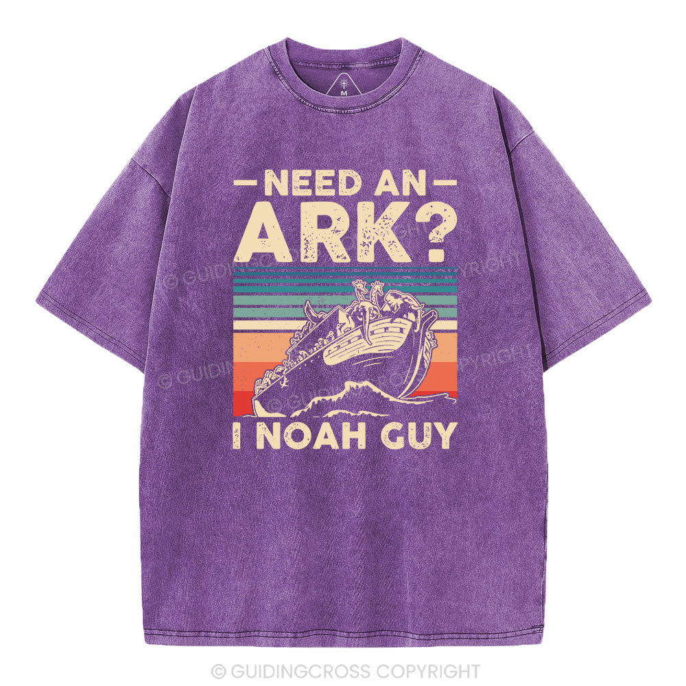 Need An Ark I Noah Guy Funny Vintage Washed Christian T-Shirt