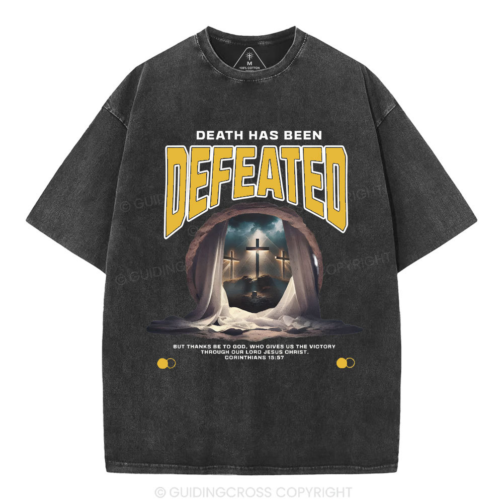 Death Has Been Defeated Christian Washed T-Shirt