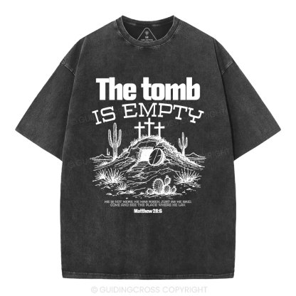 The Tomb Is Empty Christian Washed T-Shirt