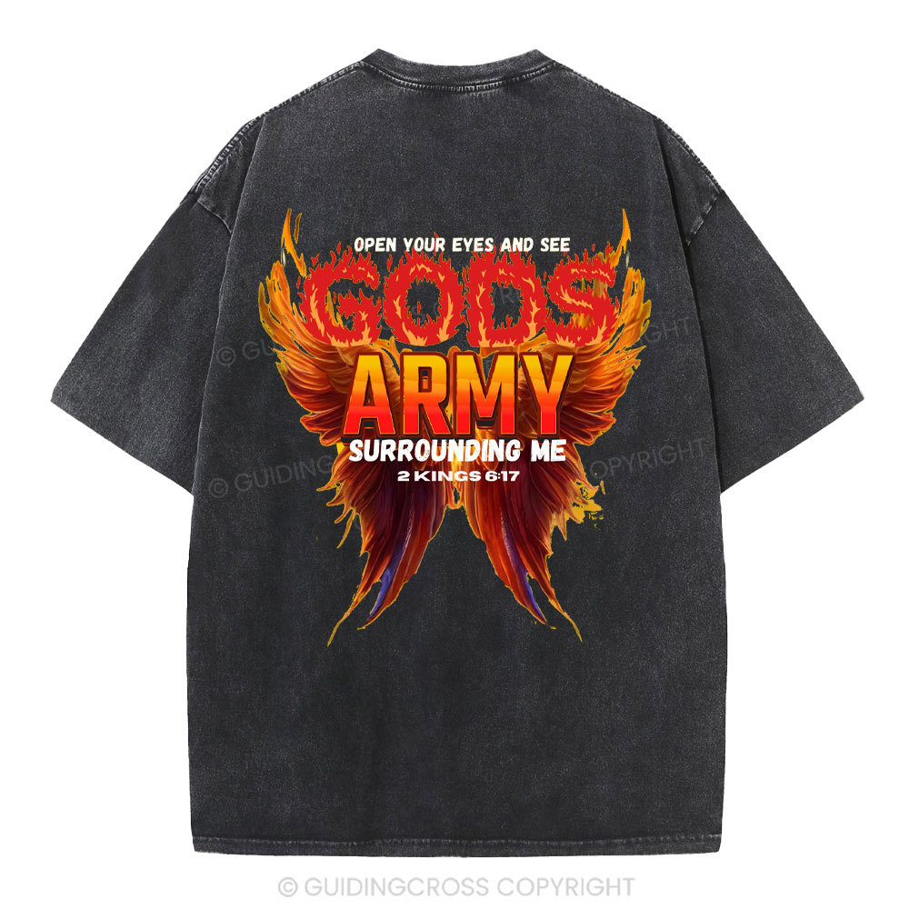 Open Your Eyes And See Good Army Christian Washed T-Shirt