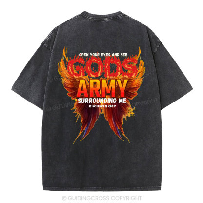 Open Your Eyes And See Good Army Christian Washed T-Shirt