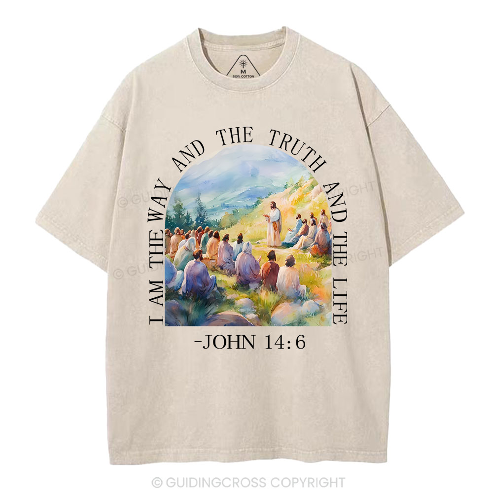 I Am The Way And The Truth Christian Washed T-Shirt