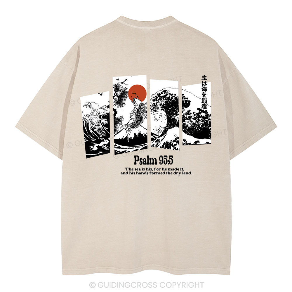 The Sea Is His Christian Washed T-Shirt