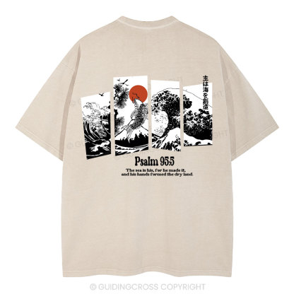 The Sea Is His Christian Washed T-Shirt
