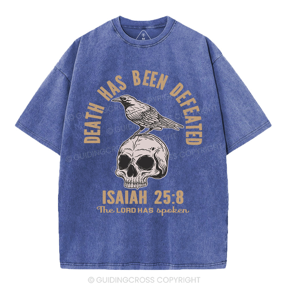 Death Has Been Defeated Christian Washed T-Shirt