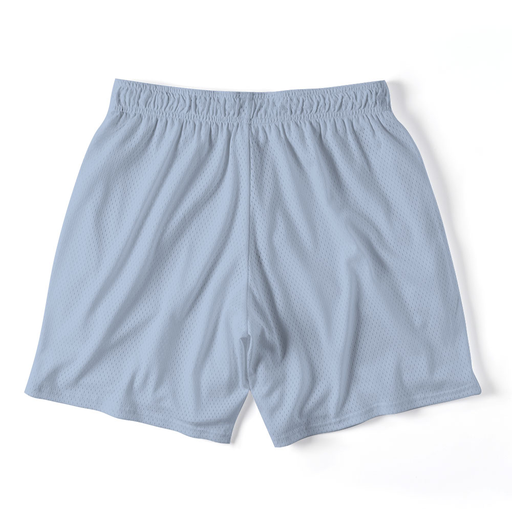 God Always With Us Light Blue Christian Mesh Shorts
