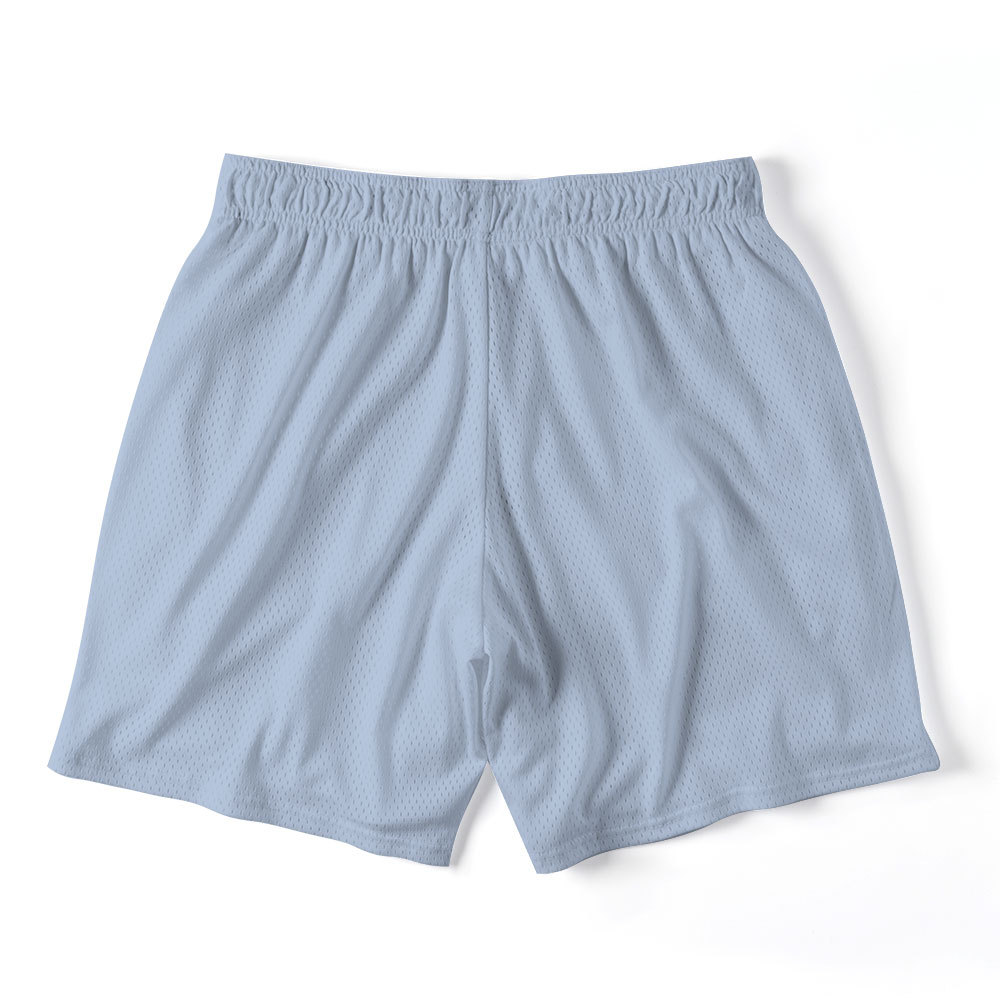 God Always With Us Light Blue Christian Mesh Shorts