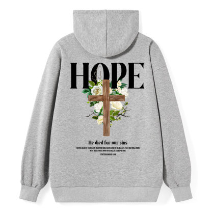 He Died For Our Sins Classic Christian Hoodie
