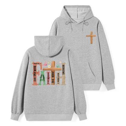 Retro Faith Cross Classic Christian Hoodie