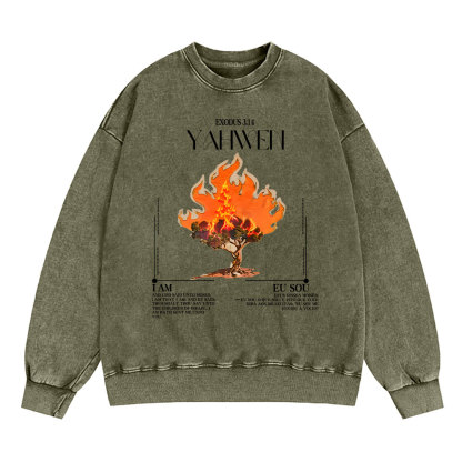YAHWEH Christian Washed Sweatshirt