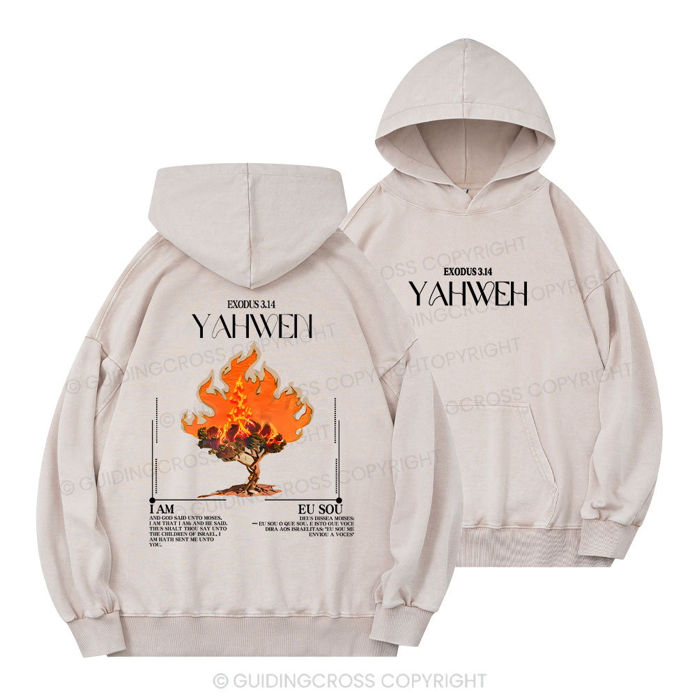 YAHWEH Christian Washed Hoodie
