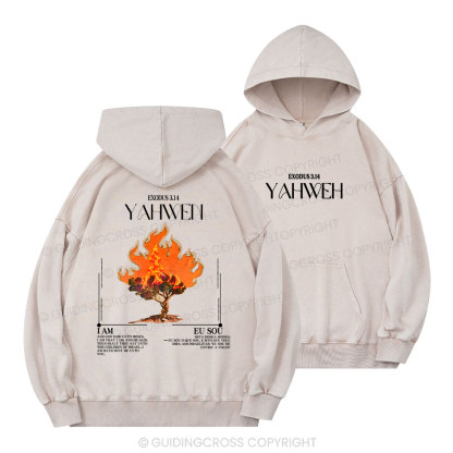 YAHWEH Christian Washed Hoodie