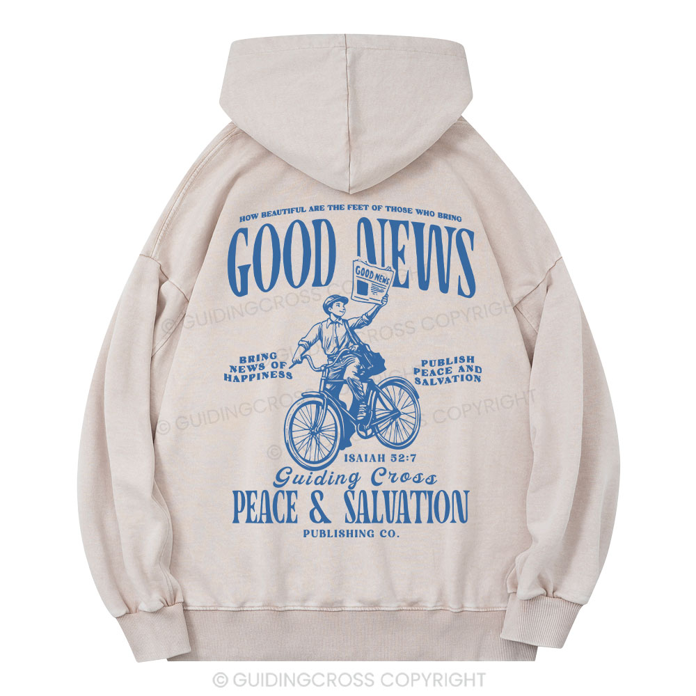 Good News Christian Washed Hoodie
