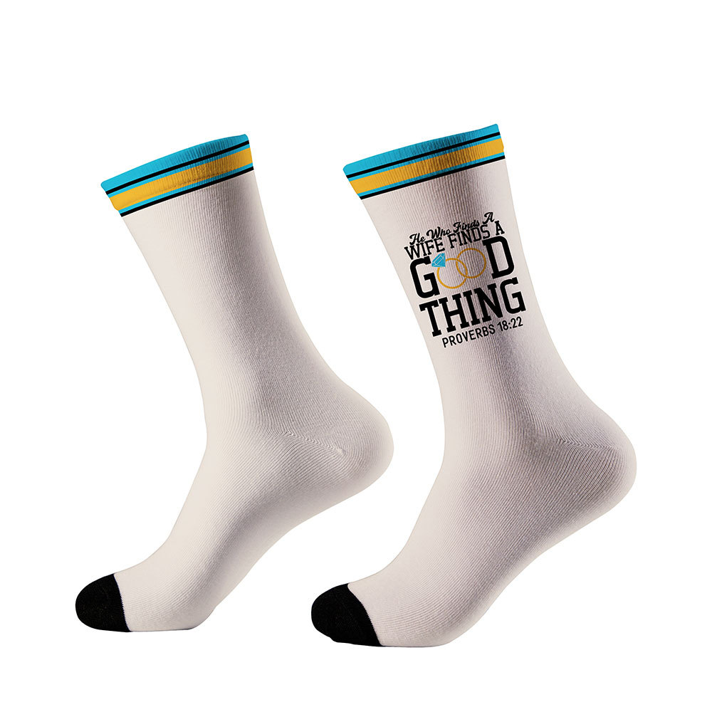 He Who Finds A Wife Finds A Good Christian Socks