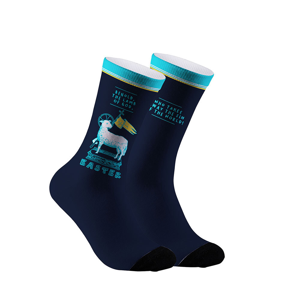 Behold The Lamb Of God Christian Socks