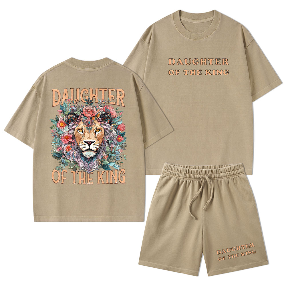Daughter Of The King Christian Washed T-Shirt & Shorts