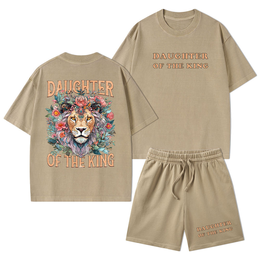 Daughter Of The King Christian Washed T-Shirt & Shorts