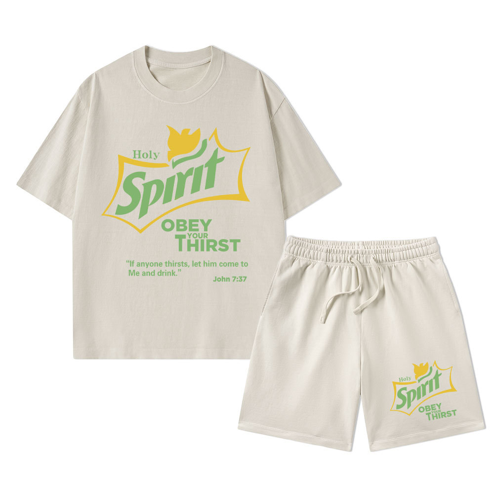 Holy Spirit Christian Washed T-Shirt & Shorts