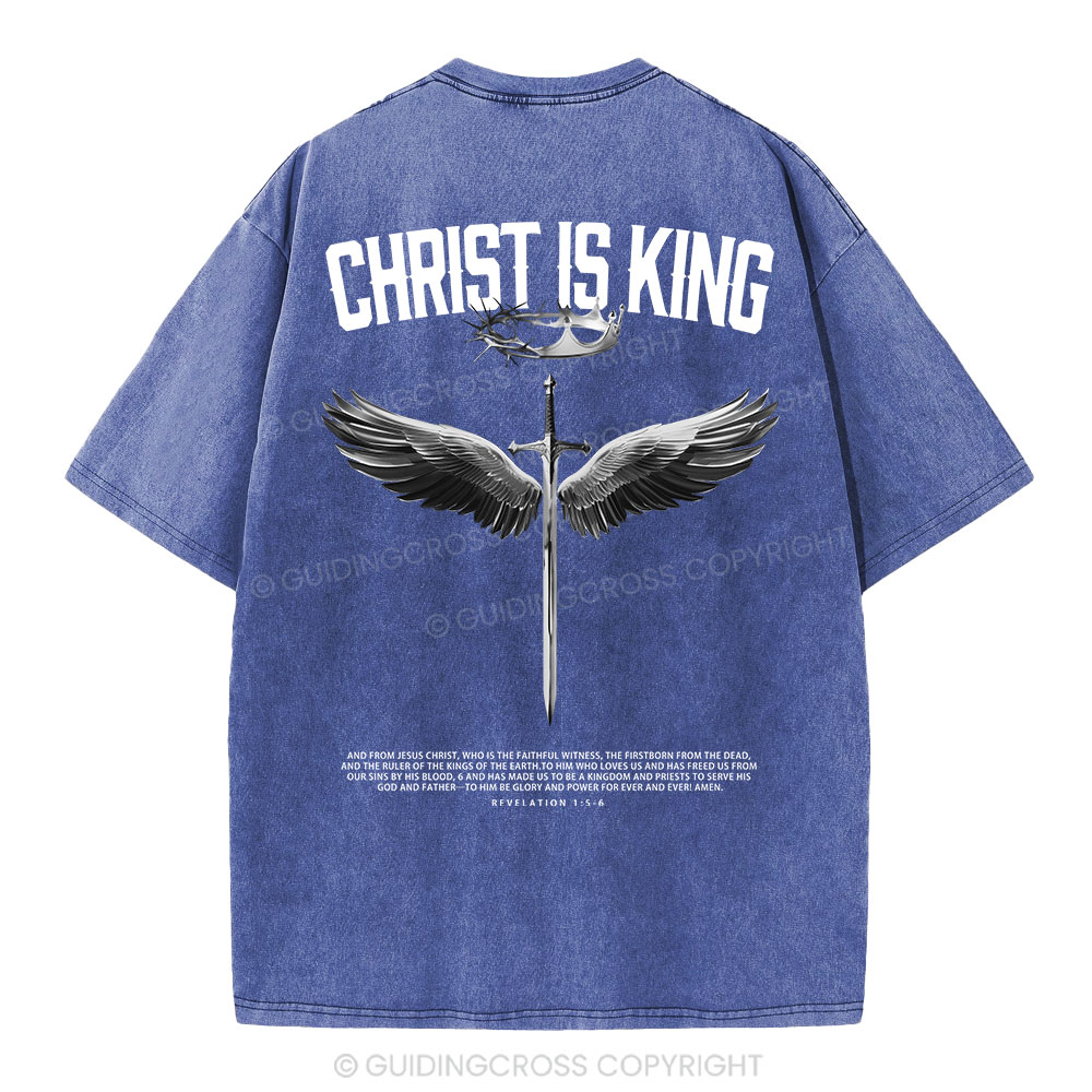 Christ Is King Christian Washed T-Shirt