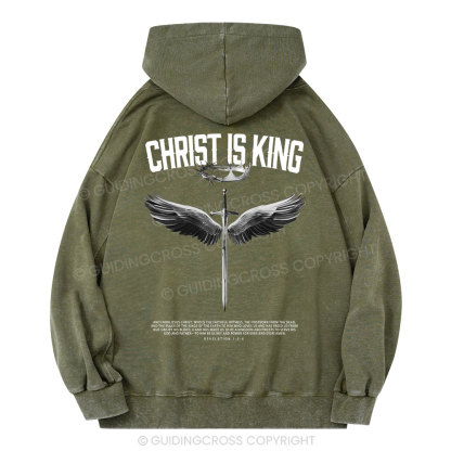 Christ Is King Christian Washed Hoodie