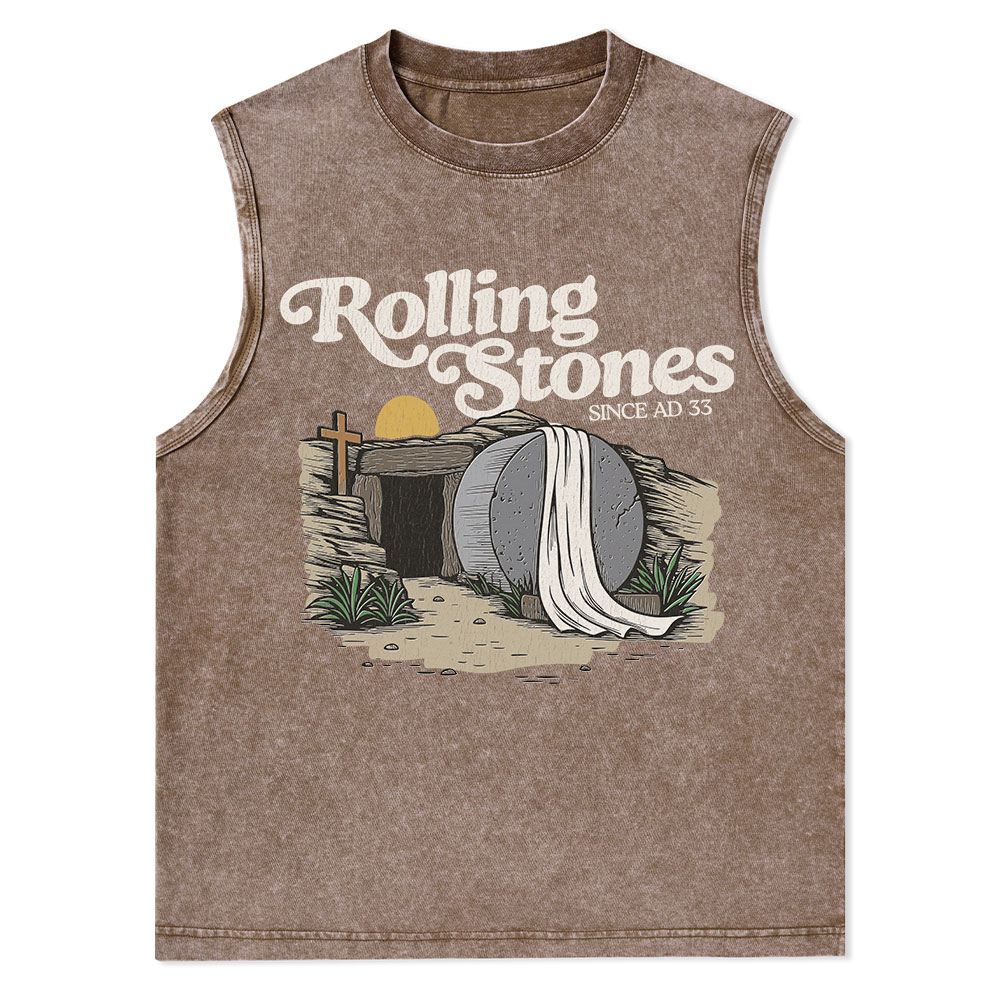 Rolling Stone Christian Washed sleeveless Tee