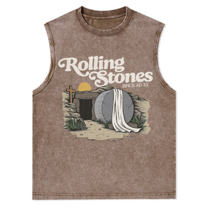 Rolling Stone Christian Washed sleeveless Tee
