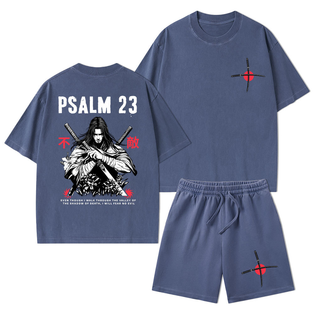 Aesthetic Mens Christian Washed T-Shirt & Shorts