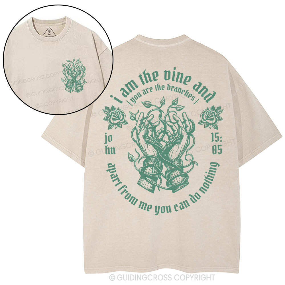 I Am The True Vine Christian Washed T-Shirt