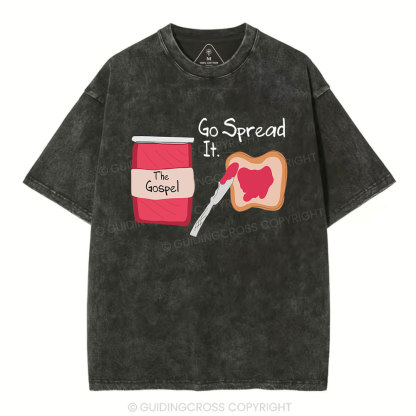 The Gospel Go Spread It Christian Washed T-Shirt